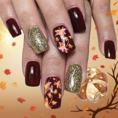 Dekorative herbstliche Acryl-Nagelverzierungen Brehn