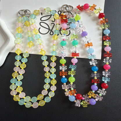 Bunte Perlen Brillen Kette Brehn