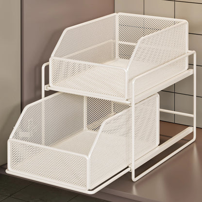 Vertikaler Mesh-Unter-Sink-Ausziehbarer Stauraum-Organizer-Turm