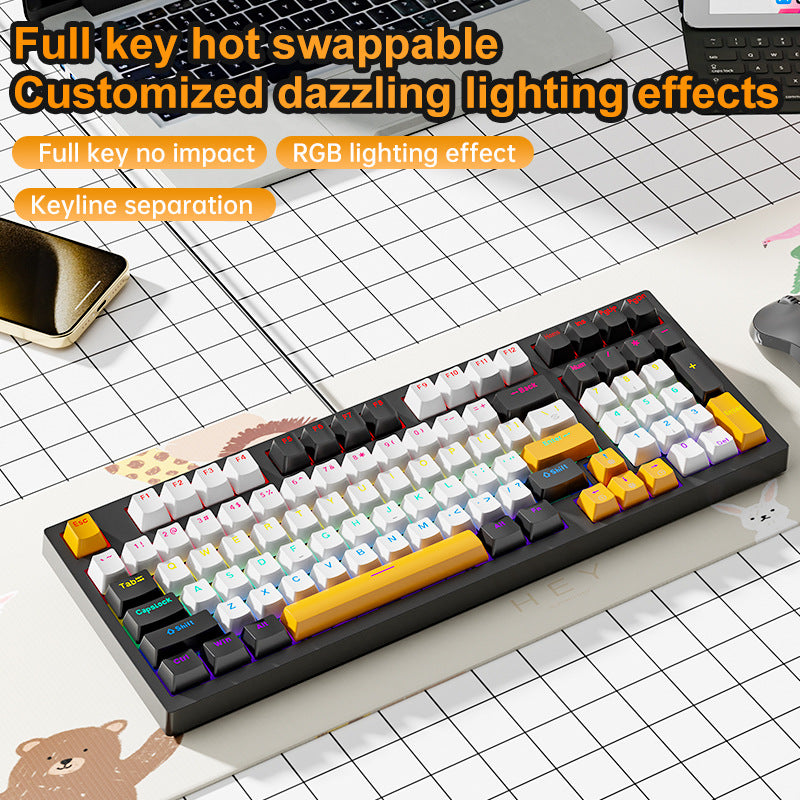 RGB Mechanical Gaming Tastatur mit Hot-Swap-Schaltern Brehn