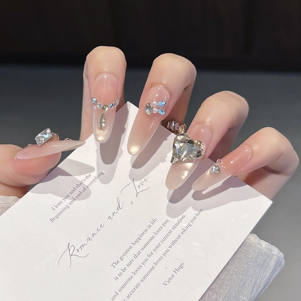 Elegante Dekorative Press-On Nagelkunst Brehn
