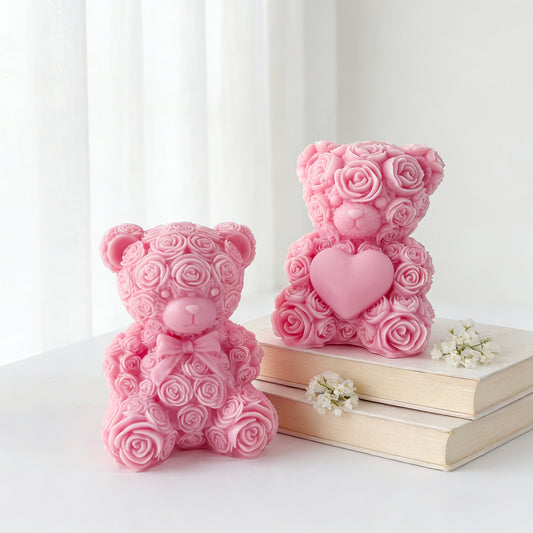 Teddybärförmige Dekorationskerze