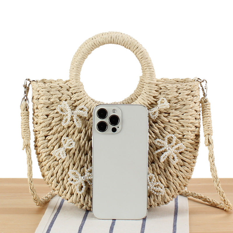 Korbtasche mit Floralem Designs Brehn