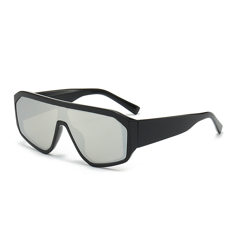 Herren Futuristische Übergroße Schild Sonnenbrille Brehn