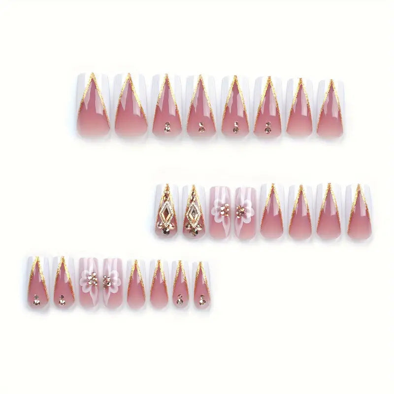Aufwendiges florales Nagelkunst-Set Brehn