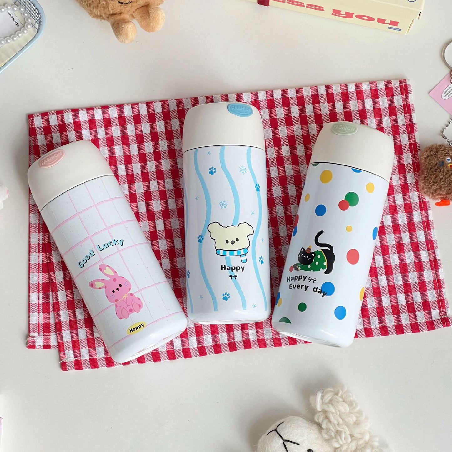 Damen Isolierte Trinkflasche mit verspieltem Tierdesign Brehn