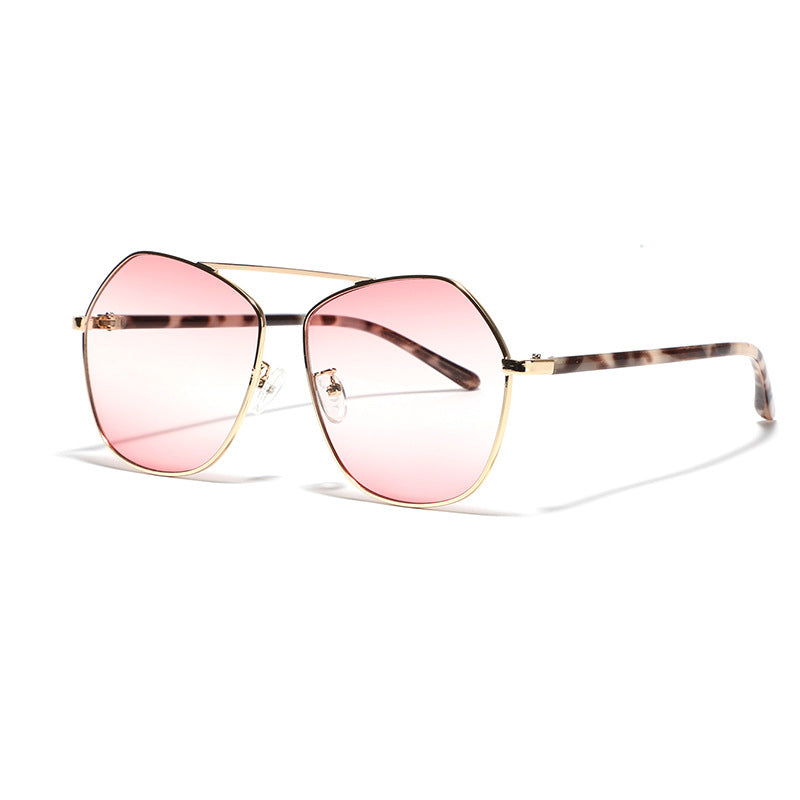 Damen geometrische Sonnenbrille mit luxuriösem Metallrahmen Brehn