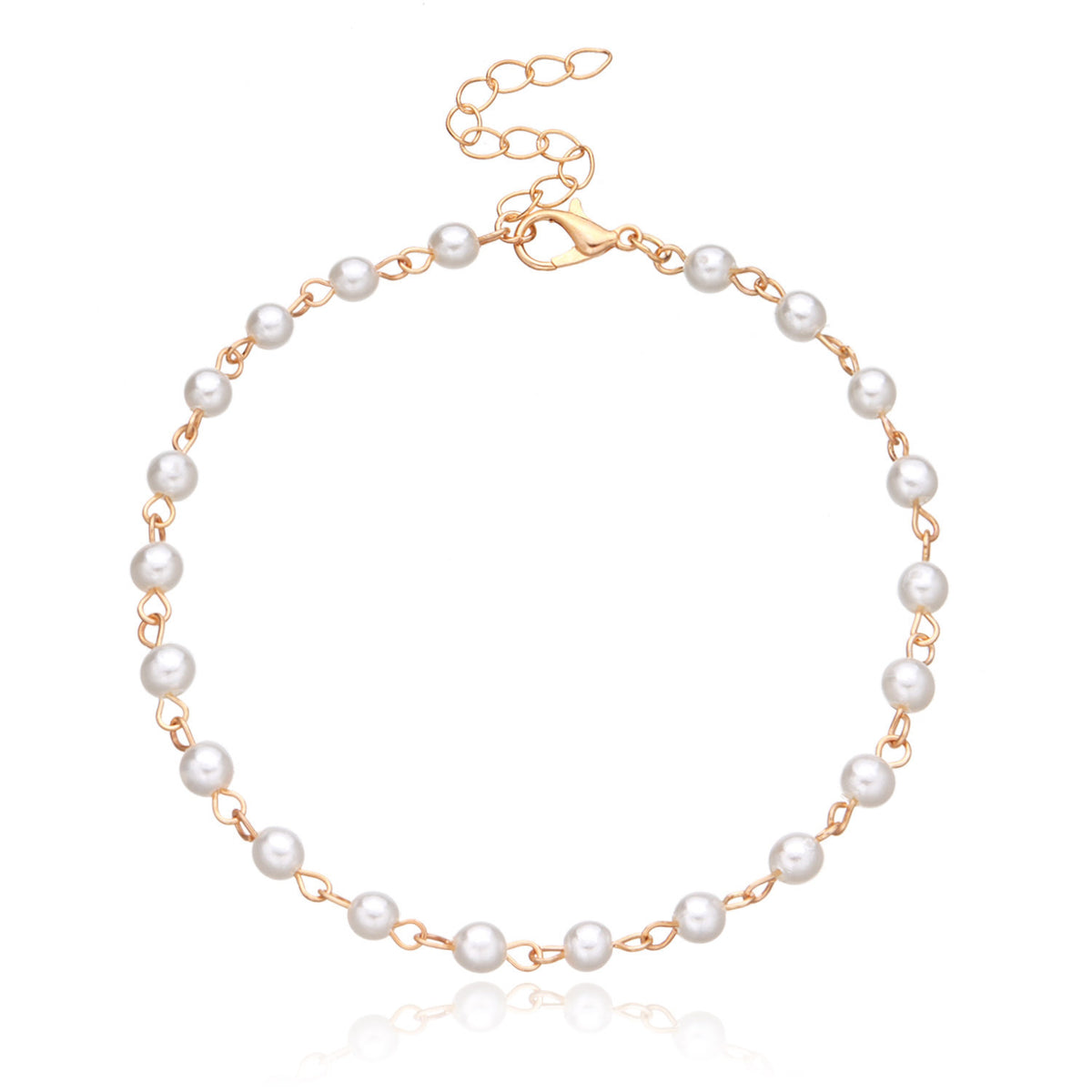 Elegante Perlenkette Fußkette Brehn