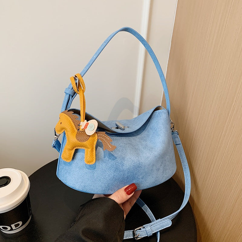 Elegante Soft-Suede Schultertasche Brehn