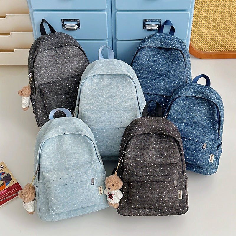 Lässiger leichter Rucksack mit gepunktetem Design Brehn