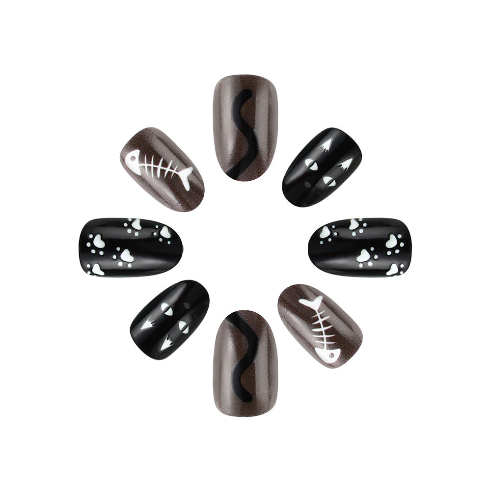 Kreatives katzenmotiviertes Nagelkunst-Set Brehn