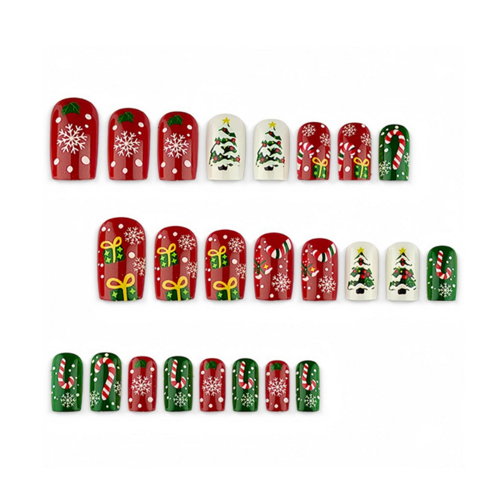 Kunstnägel mit Festlichen Weihnachtsmotiven Brehn