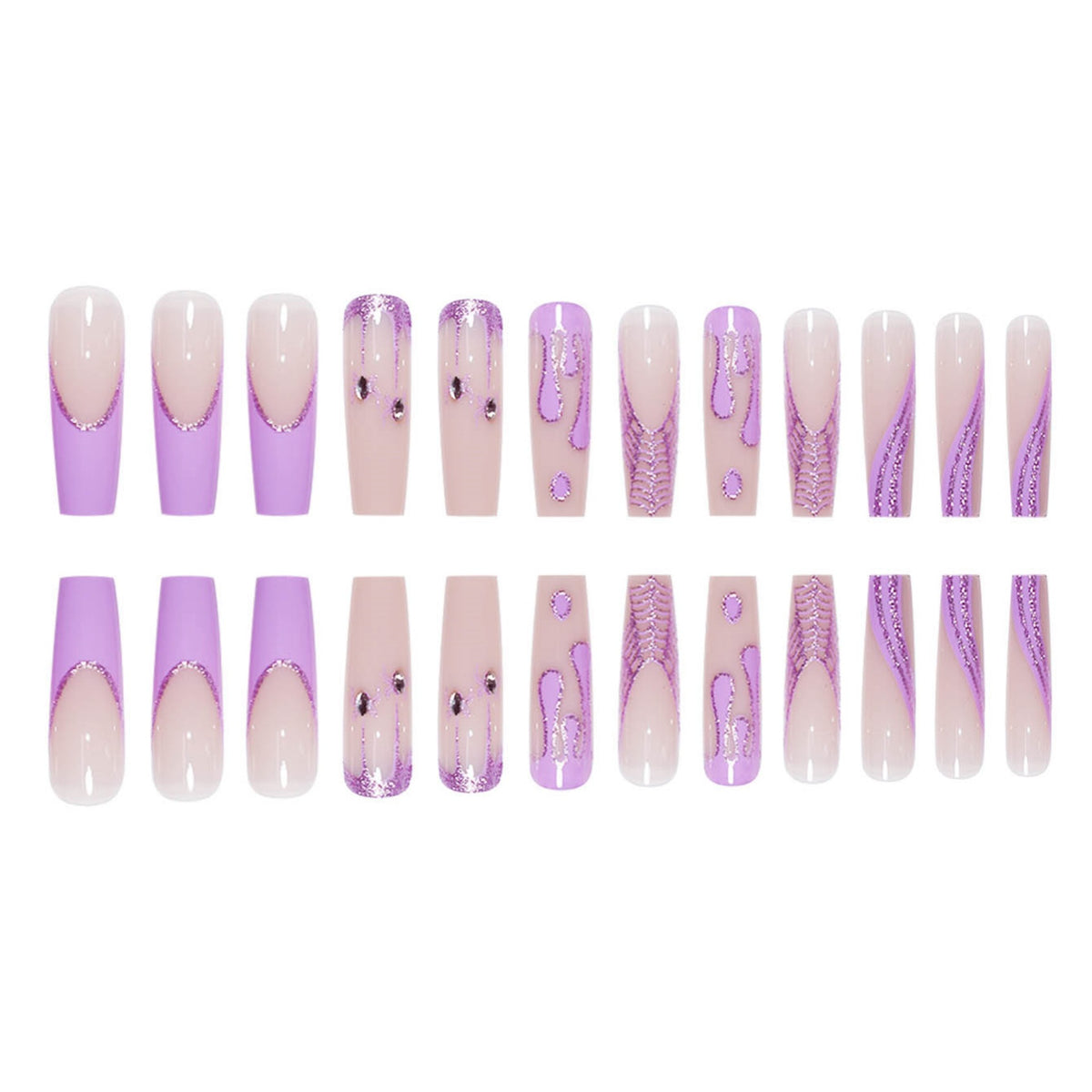 Glamouröse dekorative Press-On-Nagelverlängerungen Brehn