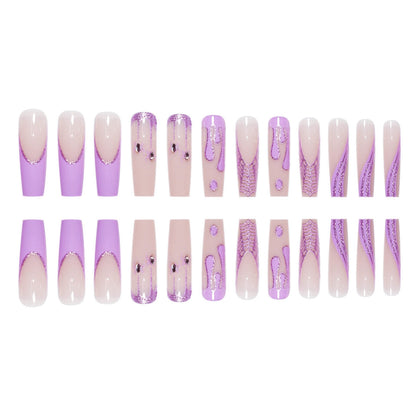 Glamouröse dekorative Press-On-Nagelverlängerungen Brehn