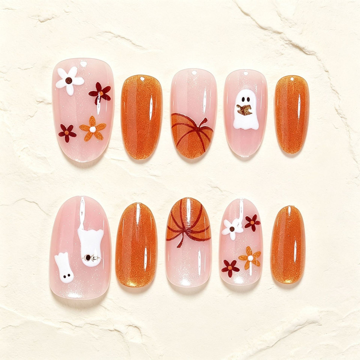 Halloween-inspirierte dekorative Klebe-Nagelkunst Set Brehn