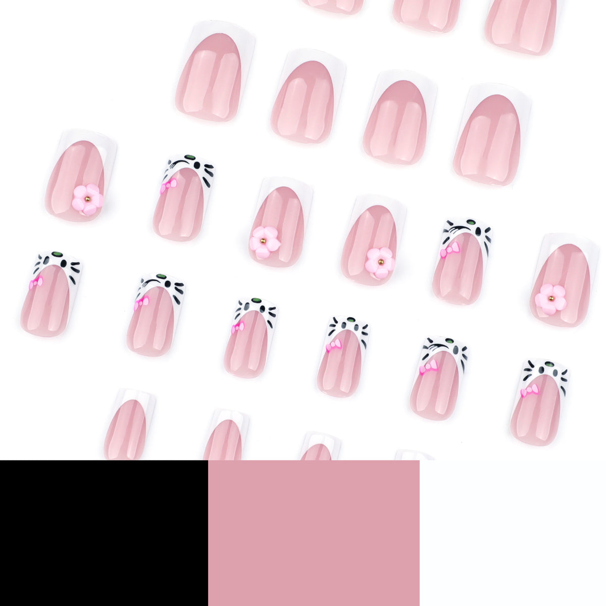 Kunstvolle Nagelkunst mit Blüten- und Detailverzierung Brehn