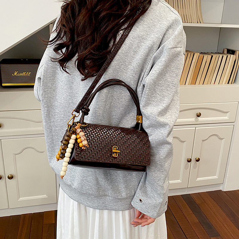 Gepäckte Leder-Handtasche