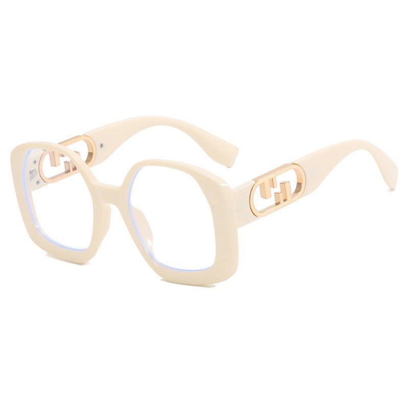 Damen oversized Sonnenbrille mit extravagantem geometrischen Rahmen und eleganten Akzenten Brehn