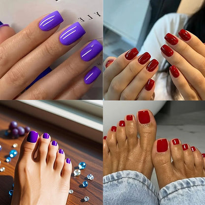 Glänzende Pediküre Nagelkunst Brehn