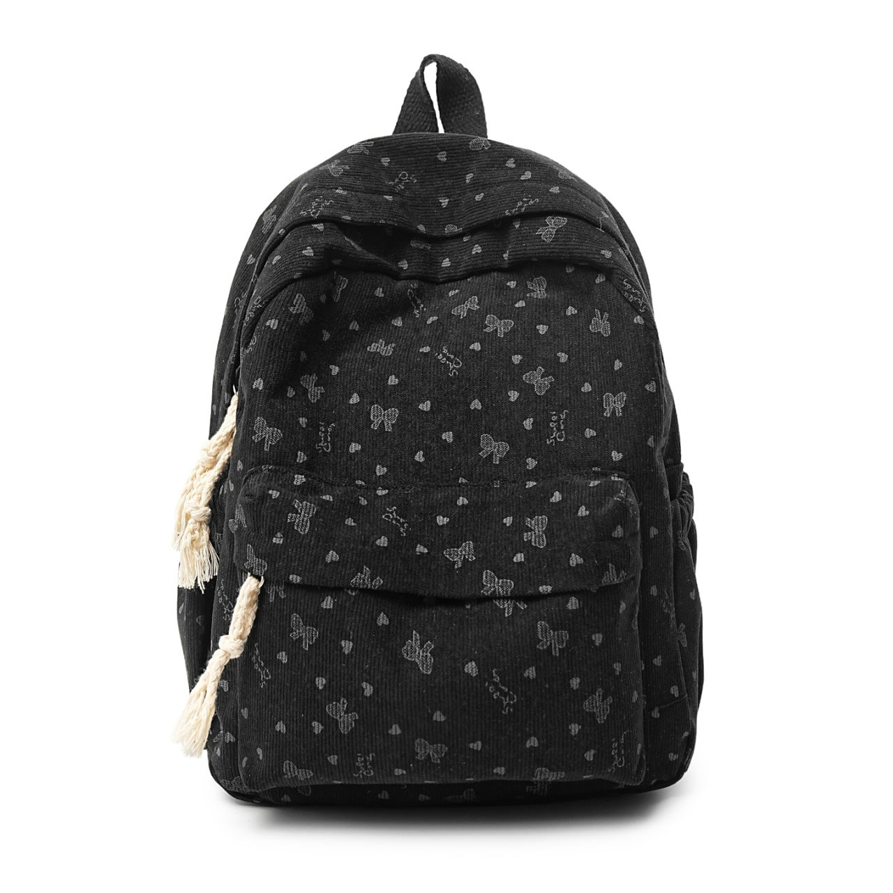 Rucksack Aus Hochwertigem Cord mit Verspielten Applikationen Brehn