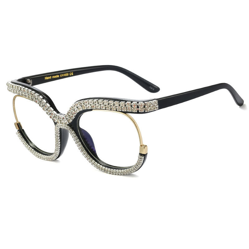 Damen Glamouröse Designer-Sonnenbrille mit funkelndem Rahmen Brehn