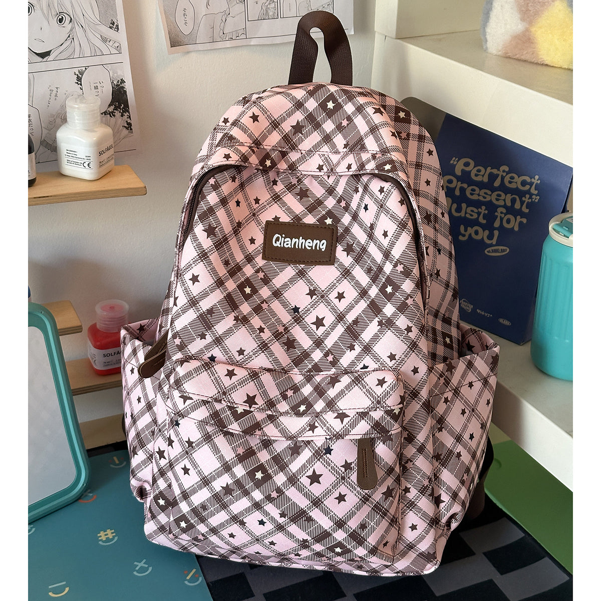Stylische geometrisch gemusterte Rucksack Brehn