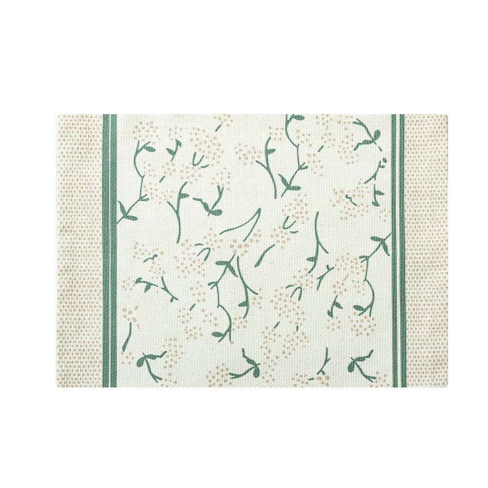 Floraler gewebter Badteppich mit Jacquard-Struktur, saugfähiger Baumwolloberfläche und rutschfester Unterseite Brehn