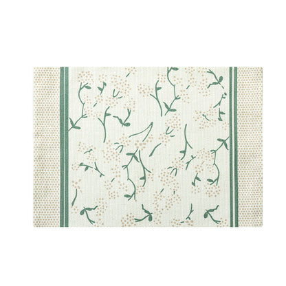 Floraler gewebter Badteppich mit Jacquard-Struktur, saugfähiger Baumwolloberfläche und rutschfester Unterseite Brehn