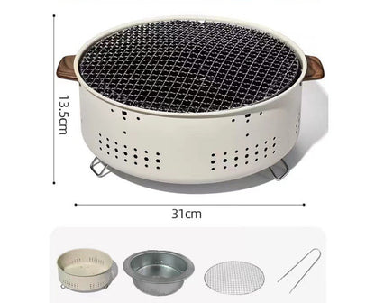 Holzkohlegrill Smoker Brehn