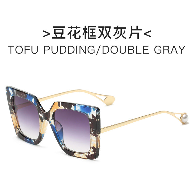 Damen elegante Sonnenbrille mit geometrischem Rahmen Brehn