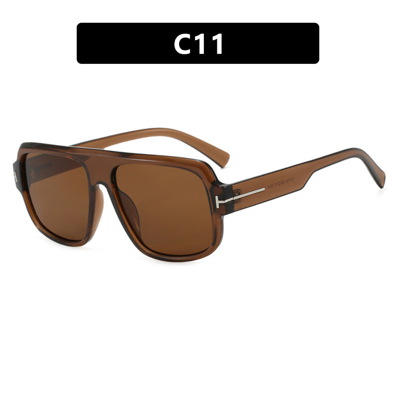Damen modische quadratische Sonnenbrille mit trendigem Schildkrötenmuster Brehn