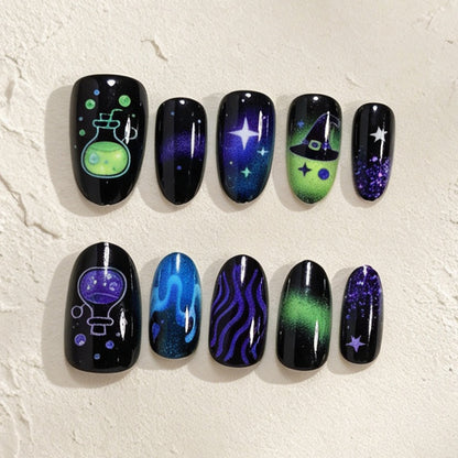 Kreatives Halloween Kunstnagel Set Brehn