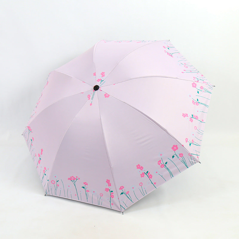 Damen Regenschirm mit floralen Akzenten Brehn