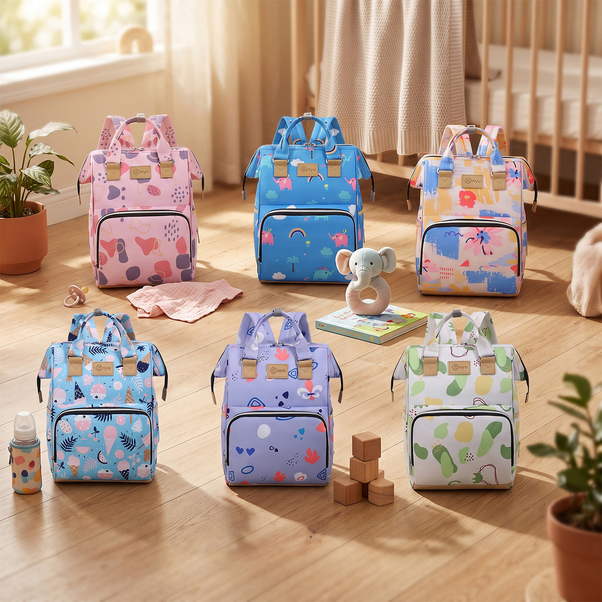 Stylischer Mehrfach-Taschen-Rucksack Brehn
