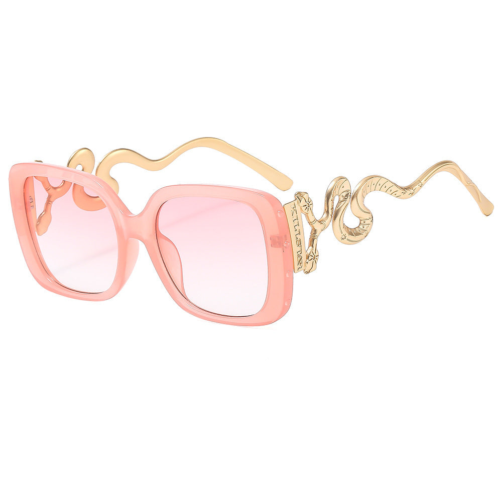 Damen extravagante Designer-Sonnenbrille mit luxuriösem Schlangenrahmen Brehn