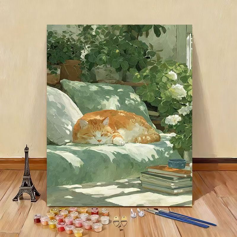 Kat-Themen-Leinwand Wandkunst Brehn