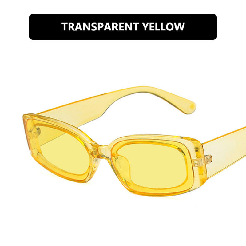 Damen modische Sonnenbrille im futuristischen Transparentdesign Brehn