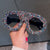Damen Glitzernde Glamour-Sonnenbrille mit einzigartigem Kristallrahmen Brehn