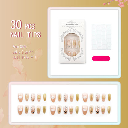 Dekoratives katzen-themed Press-On Nail Set