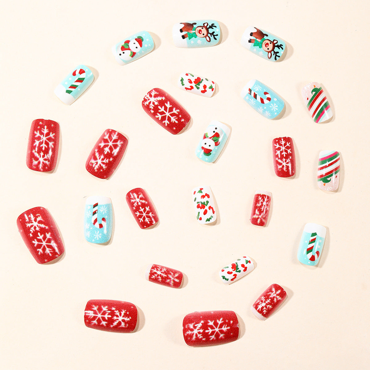 Künstlerische Weihnachts-Themen 3D Nagelkunstverlängerungen Brehn