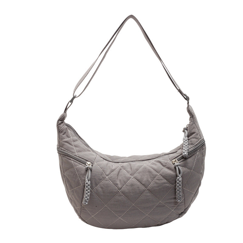 Gepolsterte weiche Stoff Hobo-Handtasche Brehn
