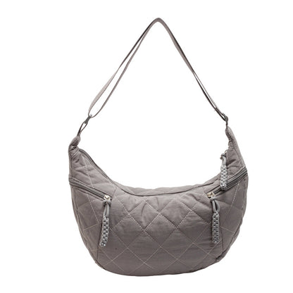 Gepolsterte weiche Stoff Hobo-Handtasche Brehn