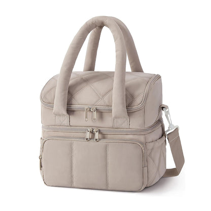 Damen Isolierte Kühltasche mit mehreren Fächern und abnehmbarem Schultergurt Brehn