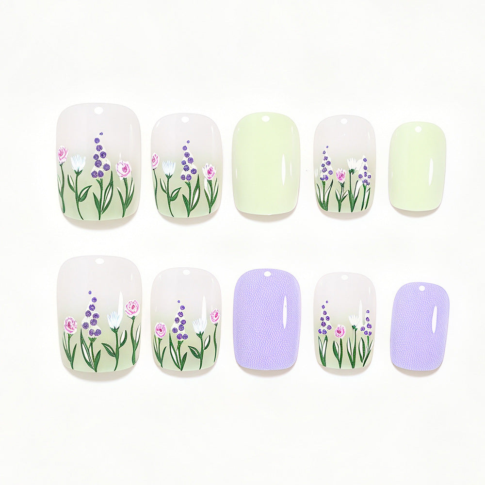 Blumenmuster Press-On Nail Art Brehn