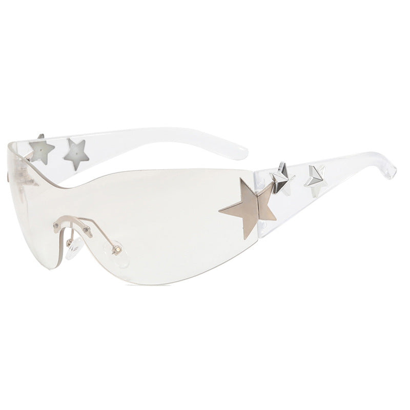 Damen trendige Sonnenbrille mit einzigartigem Sternen-Design Brehn