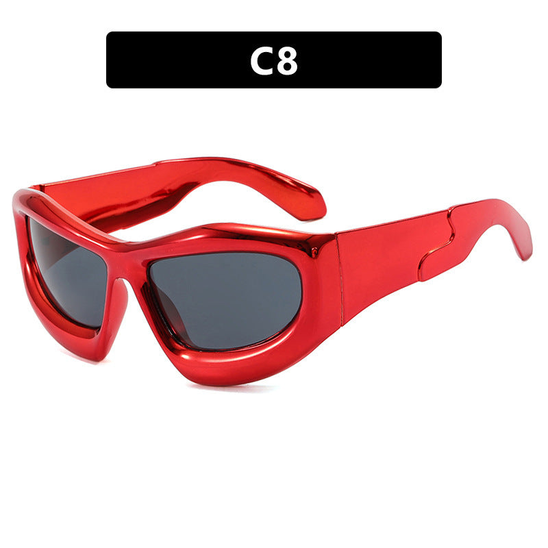 Damen Sportliche Sonnenbrille mit futuristischem Design Brehn   