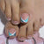 Stylisches Gel Press-On Nail Set mit geometrischem Design Brehn
