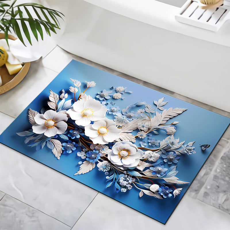 Strukturiertes florales Design Badmatte Brehn