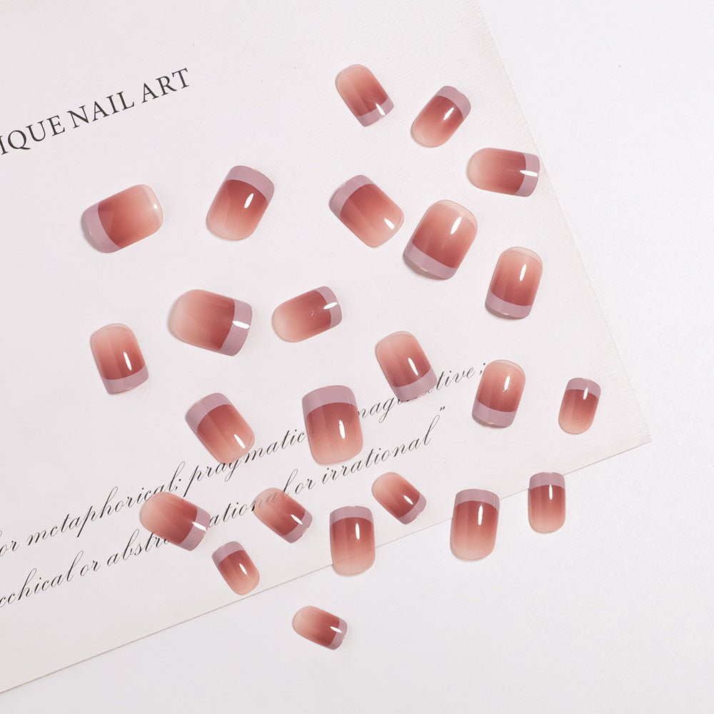 Elegantes Ombre-Nagelkunst-Press-On-Set Brehn