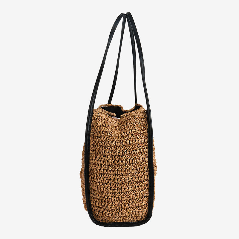 Damen Handtasche aus hochwertigem geflochtenem Naturmaterial Brehn